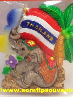 ที่ติดตู้เย็นเรซิ่นช้างTHAILAND ของที่ระลึกไทย