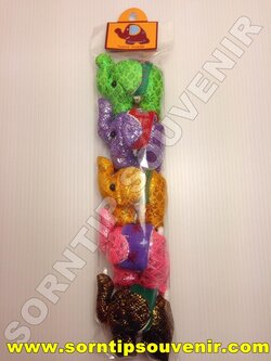 พวงกุญแจช้างผ้าไทย 2 ขา