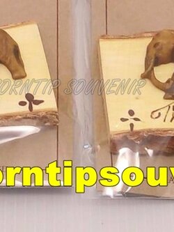 ที่ติดตู้เย็นไม้มะขามช้างTHAILANDของที่ระลึกไทย