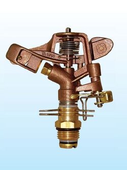 AZA 12 สปริงเกลอร์ชนิดทองเหลือง หััวฉีดทองเหลือง (รุ่นปรับหมุนได้) 1/2"