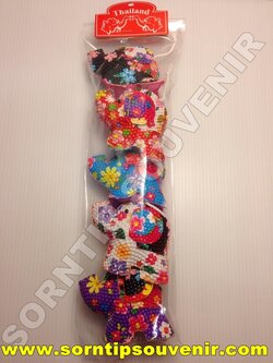 พวงกุญแจช้าง 4 ขาใหญ่หนัง PVC ของที่ระลึกไทย