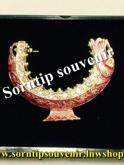 เข็มกลัดลายเครื่องดนตรีไทย (ฆ้องมอญ)