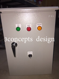 ตู้คอนโทรล ควบคุมปั๊มน้ำ ไม่เกิน 3 แรงม้า ควบคุมวาล์ว ไฟฟ้า 4 สถานี