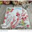 กระดาษแนปกิ้น, ลายนกกับดอกไม้สีชมพู, ลายนกกับดอกไม้, ลายนก, ลายดอกไม้, ลายภาพวาดสีน้ำลายนกกับดอกไม้, ลายนกเกาะกิ่งไม้, พื้นหลังสีขาว, ลายธรรมชาติ, ลายภาพวาดสีน้ำ