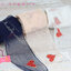 ริบบิ้นผ้าตาข่ายลายหัวใจ เย็บขอบ ขนาด 10 ซม.