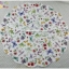 กระดาษแนปกิ้นวงกลม ลายดอกไม้เล็ก ๆ และผีเสื้อ ลายดอกไม้หลายสี Summer Flowers white พื้นหลังสีขาว