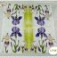 กระดาษแนปกิ้น ลายดอกกล้วยไม้สีม่วง พื้นหลังสีขาว Iris