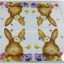 กระดาษแนปกิ้นยุโรป, ลายภาพวาดสีน้ำกระต่ายสีน้ำตาล, ลายผีเสื้อสีเหลือง, ลายดอกไม้สีม่วง, ลายดอกไม้สีชมพู, ลายดอกไม้สีเหลือง, พื้นหลังสีขาว, ลายEASTER BEAUTY, ลายกระต่าย