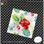 กระดาษแนปกิ้น ลายดอกชบาสีขาว สีแดง ตกแต่งด้วยใบไม้สีเขียว พื้นหลังสีขาว HIBISCUS FLORAL WHITE