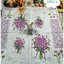 กระดาษแนปกิ้นยุโรป, ลายช่อดอกไม้สีม่วง ,พื้นหลังสีขาว, พื้นหลังสีอ่อน, ลายดอกไม้, ลายดอกไม้โทนสีม่วง