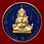 เหรียญพระพิฆเนศ 9 เทวามหาจักรพรรดิ วัดถลุงทอง นครศรีธรรมราช ปี 2547 เนื้อ กะไหล่ทองลงยาสีน้ำเงิน (งานจิวเวรลี่) เหรียญ ขนาด 3.5 ซม. หนาเกือบ 0.5 ซม. พิธีใหญ่ เกจิดังร่วมมากมาย สวยมาก หายาก ครับ