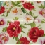 กระดาษแนปกิ้น ลายดอกไม้สีขาว แดง พื้นหลังสีขาว