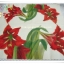กระดาษแนปกิ้น ลายดอกไม้สีแดง พื้นหลังสีขาว