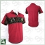 เสื้อโปโลสีแดงเลือดหมู คาด-อก ลายพราง /ป่าไม้ (ผ้ากีฬา)