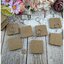 งานดิบพวงกุญแจไม้ MDF สี่เหลี่ยมจตุรัส 1 ชุด มี 12 ชิ้น, งานดิบพวงกุญแจไม้, พวงกุญแจไม้