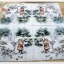 กระดาษแนปกิ้น ลายเด็กหญิงให้อาหารนกในสวนท่ามกลางหิมะ พื้นหลังสีขาว