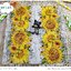 กระดาษแนปกิ้นยุโรป, ขนาด 25*25 ซม., ลายดอกทานตะวันหลายดอก, ลายดอกทานตะวัน, ลายLE TOURNESOL light brown, พื้นหลังสีอ่อน, ลายดอกไม้สีเหลือง
