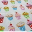 กระดาษแนปกิ้น ลาย sweet cupcakes คัพเค้ก พื้นหลังสีขาว