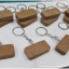 งานดิบพวงกุญแจไม้ขนาดเล็กแนวนอน 1 ชุด มี 10 ชิ้น