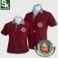 เสื้อโปโล สีแดงเลือดหมูปกเทา ตรากรมอุทยานฯ