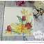 กระดาษแนปกิ้นยุโรป ,ลายช่อดอกไม้หลายสี, ลายดอกไม้สีเหลือง, ลายดอกไม้สีแดง, ลายดอกไม้สีครีม, ลายดอกไม้สีฟ้าเล็กๆ, พื้นหลังสีครีม