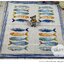 กระดาษแนปกิ้นยุโรป, ลาย Bord de Mer, ลายปลา,ลายปลาทะเล, ลายปลาโทนสีฟ้า, ลายปลาหลายสี, ลายสัตว์ทะเล, ลายทะเล, ลายปลาสีฟ้า, ลายปลาสีส้ม, ขอบสีน้ำเงิน, พื้นหลังสีขาว