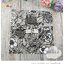 กระดาษแนปกิ้น ลาย FLORISTI linen ลายดอกไม้ลายเส้นสีขาวดำเทา ลายของ Marimekko