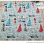 กระดาษแนปกิ้นยุโรป, ลาย Watercolour Sailing Motifs, ลายเรือใบ, ลายประภาคาร, ลายแนวทะเล, ลายเรือ, ลายเรือสำเภา, พื้นหลังสีอ่อน