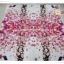 กระดาษแนปกิ้นยุโรป, ลายต้นดอกซากุระ, ลายนก, ลายดอกไม้, ลายดอกไม้สีแดง, ลายดอกไม้สีชมพู, พื้นหลังสีขาว