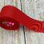 ริบบิ้นผ้าลูกฟูก สีแดง (250 Red) #PC10