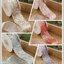 พร้อมส่ง ริบบิ้นผ้า ลายดอกไม้ สีหวาน ขอบหยัก สไตล์เกาหลี