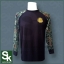เสื้อยืดดำ แขนยาวลายพราง(ป่าไม้) ผ้ากีฬา รอบอก 54 นิ้ว