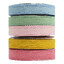 พร้อมส่ง ริบบิ้นผ้าลูกฟูกนิ่ม ขอบฉลุลายดาวสีทอง สไตล์เกาหลี ขนาด 4 ซม.