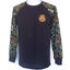 เสื้อยืดดำ แขนยาวลายพราง(ป่าไม้) ผ้ากีฬา*