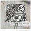 กระดาษแนปกิ้น ลาย FLORISTI linen ลายดอกไม้ลายเส้นสีขาวดำเทา ลายของ Marimekko