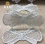 ผ้าลูกไม้ตกแต่งโบว์ สวยหวาน ขนาด 8x4.5 ซม. 1 เซต 20 ชิ้น #AW11